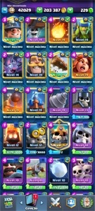 Conta com cartas nível máximo - Clash Royale