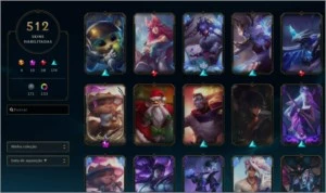 Vendo conta LOL 512 skins - League of Legends