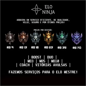 EloNinja - EloJob | Duo | Coach | MDs | Vitórias avulsas - League of Legends LOL