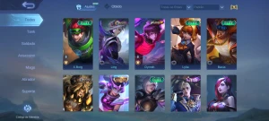 Conta ML com 316 skins e todos os heróis desbloqueados - Mobile Legends