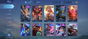 Conta ML com 316 skins e todos os heróis desbloqueados - Mobile Legends