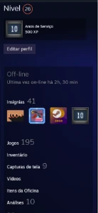Conta Steam 9 anos - 147 jogos - 5k pontos