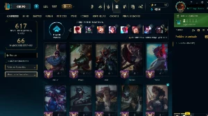 Continha Massa Full Champ, LvL 537, 133 Skins, 2 Ultimate - League of Legends LOL