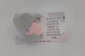Sabonete Elefanta com Bebezinho - Artesanato e Personalizados