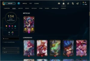 Conta D3 All champs 134 skins - League of Legends LOL
