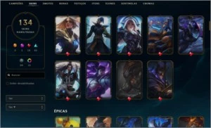 Conta D3 All champs 134 skins - League of Legends LOL