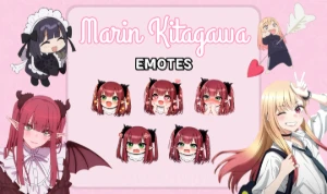 Pacote 5 Emotes Para Twitch | Marin Kitagawa - Outros