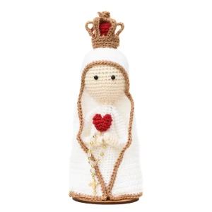 Nossa Senhora de Fátima Grande em Amigurumi - Artesanato e Personalizados