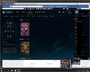 Conta LoL league of legends 117 champions e 118 skins