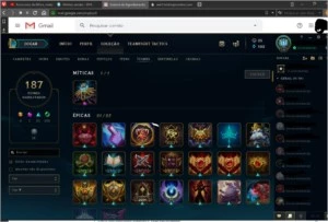 Conta LoL league of legends 117 champions e 118 skins