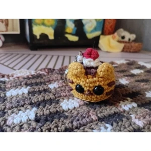 Chaveiro Gatinho Pudim de Crochê - Artesanato e Personalizados