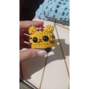 Chaveiro Gatinho Pudim de Crochê - Artesanato e Personalizados