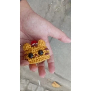 Chaveiro Gatinho Pudim de Crochê - Artesanato e Personalizados