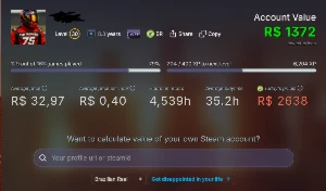Conta Steam Lv 30 + de 86 jogos 8 anos de serviço