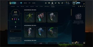 Conta LoL Lv 218 Ex Diamante 400 Skins - 3000 Gastos - - League of Legends