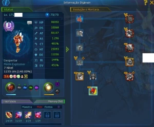 Conta Ldmo Omega End Game, 2 U - Digimon Masters Online