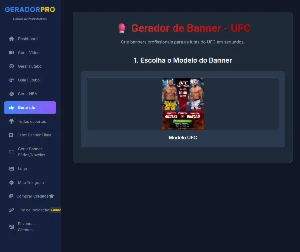 Gerador Banner Pro - Futebol, ufc, nba - Plano Mensal - Outros