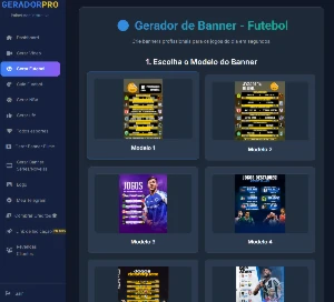 Gerador Banner Pro - Futebol, ufc, nba - Plano Mensal - Outros