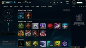 Conta de lol com varias skins e bom mmr prata - League of Legends