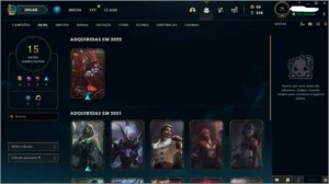 Conta de lol com varias skins e bom mmr prata - League of Legends
