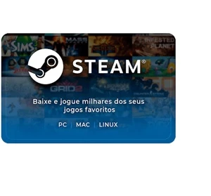 Recarga Steam R$ 10,00 - Gift Cards