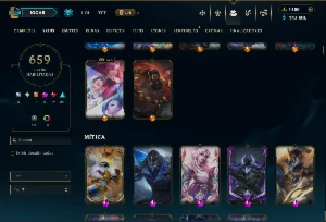 Ferro 4 com TODOS os Champs e 659 Skins +6 Prestigios - League of Legends LOL