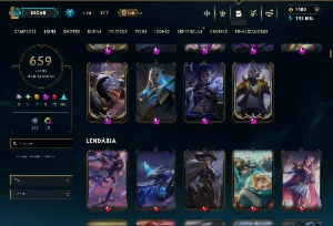 Ferro 4 com TODOS os Champs e 659 Skins +6 Prestigios - League of Legends LOL