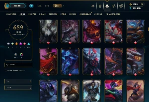 Ferro 4 com TODOS os Champs e 659 Skins +6 Prestigios - League of Legends LOL