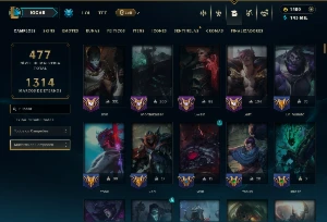 Ferro 4 com TODOS os Champs e 659 Skins +6 Prestigios - League of Legends LOL