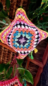 Cestinha / Suporte para Vaso em Crochê - Artesanato e Personalizados