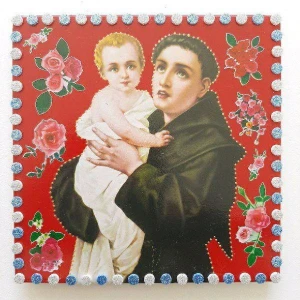 Quadrinho de Azulejo "Santo Antônio" - Artesanato e Personalizados