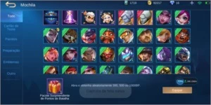 Mobile Legends - Ex Grande Mestre - 15 Heróis - 8 Skins