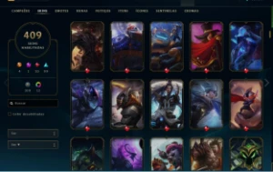 Conta League of legends 409 skins, Todos os Campeões!! LOL