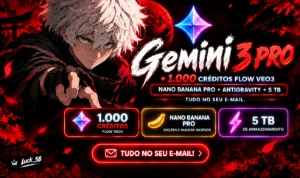 Gemini 3 Pro | Flow 1.000 Créditos | Veo 3 | 5TB | 30 Dias - Inteligência Artificial