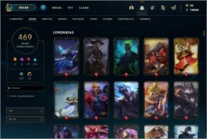 conta lol gold 469 skins - League of Legends