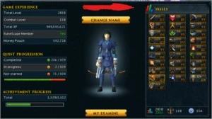 Conta maxed no Runescape 3 940M exp RS