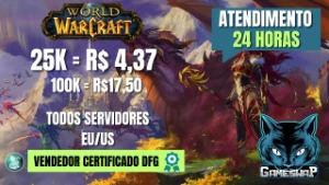 Gold Wow Retail - Todos Os Servidores - Blizzard