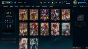 Conta do lol - Lvl 331 - 317 skins - 12 míticas 4 ultimates - League of Legends