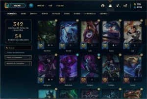 Conta Diamante 4 com 140 Champs e 133 Skins + 2 Prestigios - League of Legends LOL
