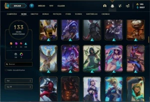 Conta Diamante 4 com 140 Champs e 133 Skins + 2 Prestigios - League of Legends LOL