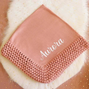 Manta de Bebê em Crochê Personalizada