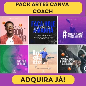 Pack Artes Canva Coach 59 Temas Editáveis Vol. 1 - Outros
