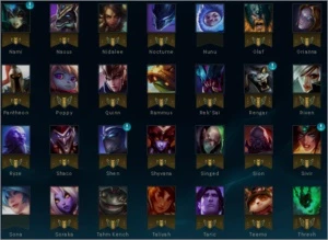 Vendo conta lvl 30, 102 campões, 65 skins - League of Legends LOL