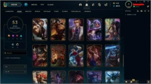 CONTA LOL 50+ SKINS PLATINA 1 - League of Legends