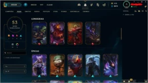CONTA LOL 50+ SKINS PLATINA 1 - League of Legends