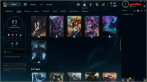 CONTA LOL 50+ SKINS PLATINA 1 - League of Legends