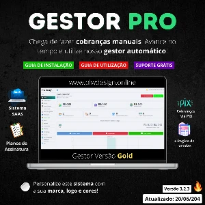 Gestor Pro v4 - Sistema de Cobranças atualizado - Redes Sociais