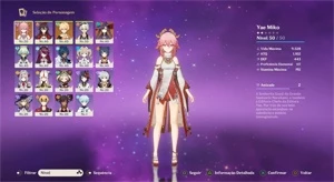 GENSHIN CONTA YAE MIKO + MONA + ESPINHA CELESTIAL - Genshin Impact