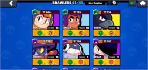 CONTA BRAWL STARS 26k 43/45 - 28 STAR POWER