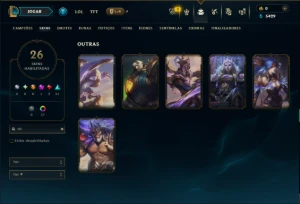 Ouro 3 com 50 Champs e 26 Skins  ( MAIN ADC ) +1 Prestigio - League of Legends LOL